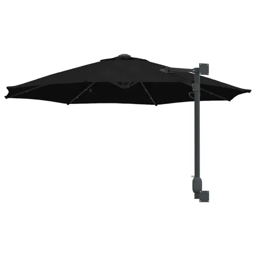 Vrtni suncobran 248 x 248 x 148 cm Poliester i čelik Crna - Crna Cijena