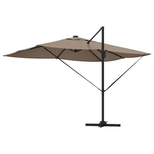Suncobran 352 x 251 x 265 cm Poliester i aluminij Sivo-smeđa - Sivo-smeđa Cijena