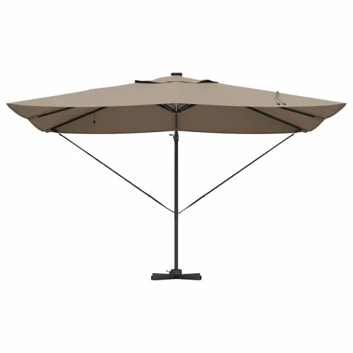 Suncobran 352 x 251 x 265 cm Poliester i aluminij Sivo-smeđa - Sivo-smeđa Cijena