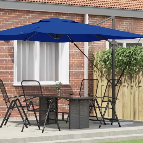 Roma Suncobran Plava 286 x 284 x 265 cm Aluminij i poliester - azurnoplava Cijena