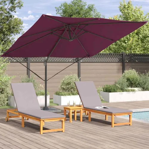 Roma Suncobran Crvena 286 x 284 x 265 cm Aluminij i poliester - Bordo crvena Cijena