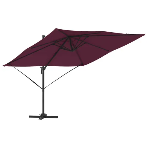 Roma Suncobran Crvena 286 x 284 x 265 cm Aluminij i poliester - Bordo crvena Cijena