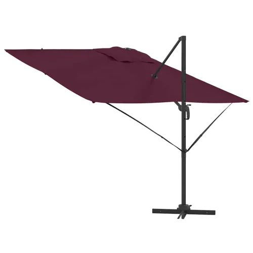 Roma Suncobran Crvena 286 x 284 x 265 cm Aluminij i poliester - Bordo crvena Cijena