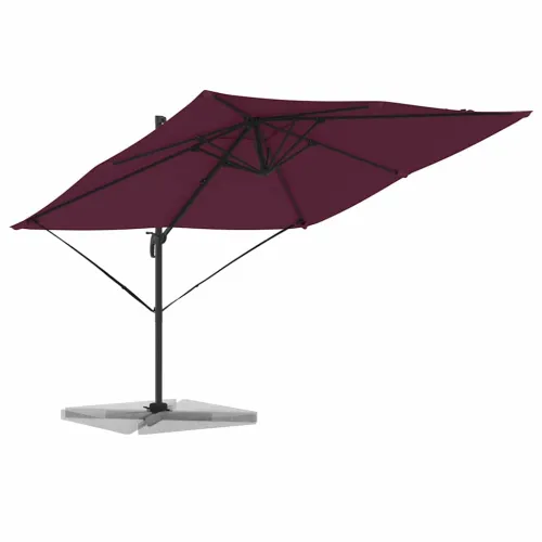 Roma Suncobran Crvena 286 x 284 x 265 cm Aluminij i poliester - Bordo crvena Cijena
