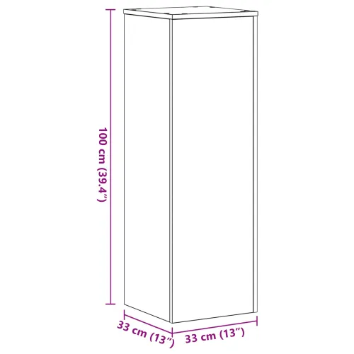 Stalak za biljke 2 kom. Crni hrast 33 x 33 x 100 cm - Crni hrast 33 x 33 x 100 cm Cijena