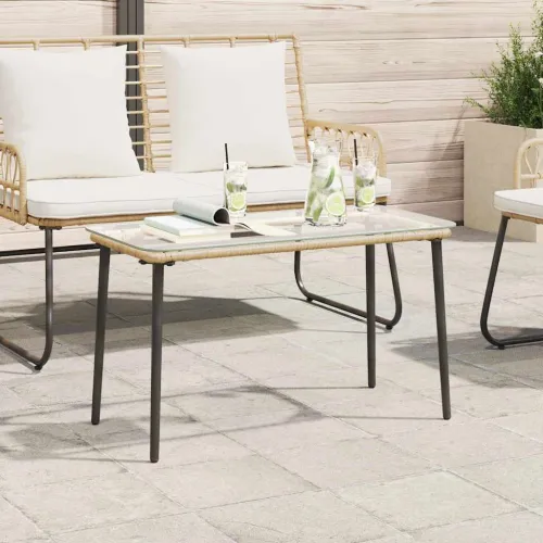 Stol za vrt Prirodna 80 x 40 x 45 cm poliratan - Prirodna Cijena