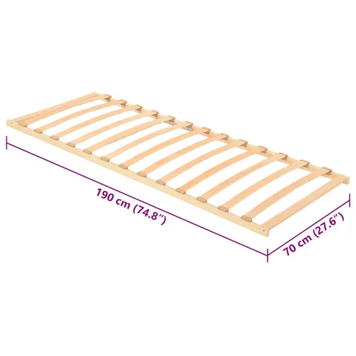 Ležaj s letvicama Smeđa 70 x 190 cm Čvrsto drvo bukve - 70 x 190 cm Fiksno Cijena