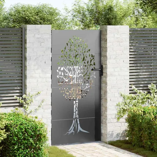 Dvorišna vrata - Vrtna vrata 85 x 200 cm Crna Može se zaključati - 85 x 200 cm Crna Cijena