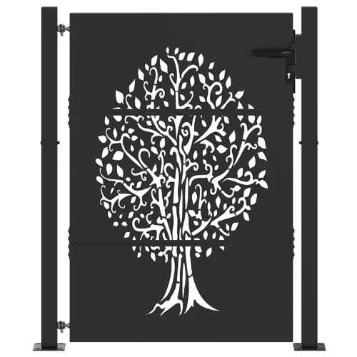 Dvorišna vrata - Vrtna vrata 110 x 155 cm Crna Može se zaključati - 100 x 150 cm Crna Cijena