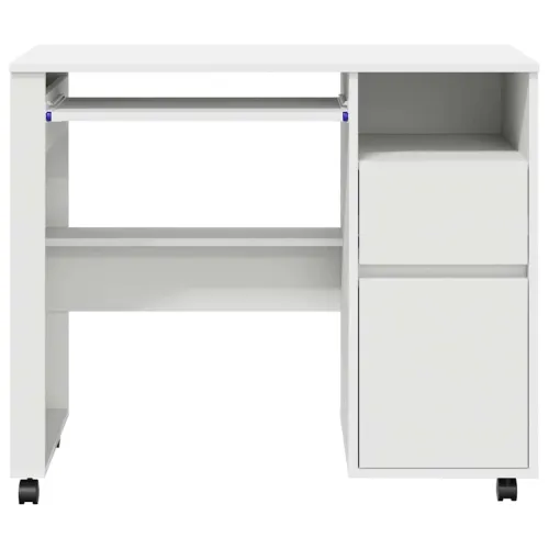 Stol s kotačićima Bijelo Konstruirano drvo 91 x 50 x 77 cm - Bijelo Cijena