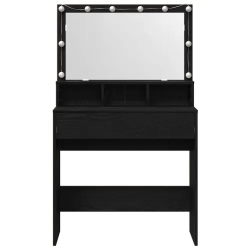 Toaletni stol Crni hrast 80 x 41 x 134,5 cm Konstruirano drvo - Crni hrast Cijena