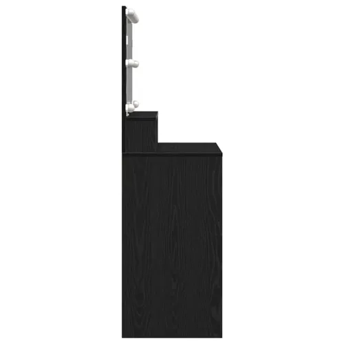 Toaletni stol Crni hrast 80 x 41 x 134,5 cm Konstruirano drvo - Crni hrast Cijena
