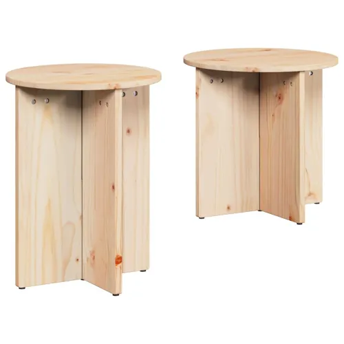 Stolić za kavu 2 kom. Prirodna 41.5 x 41.5 x 46 cm - Prirodna Cijena