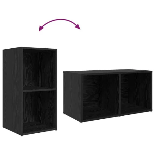 Set TV komoda 72 x 35 x 37 cm Crna Konstruirano drvo - Crni hrast 72 cm Cijena