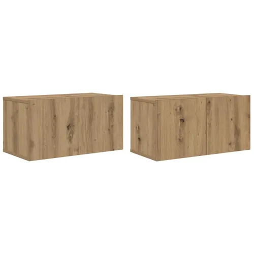 Set TV komoda 2 kom. Smeđa Konstruirano drvo - hrast artisan 2 Cijena