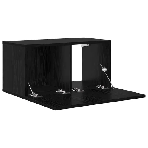 Set TV komoda 2 kom. Crna Konstruirano drvo - Crni hrast 2 Cijena