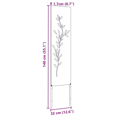 Privatnost u vrtu Bijelo 32 x 140 cm Hladno valjana čelična - Bijela List 32 x 140 cm Cijena