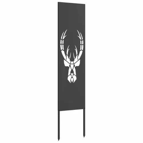 Privatnost u vrtu Crna 32 x 140 cm Hladno valjana čelična - Crna Životinjski 32 x 140 cm Cijena