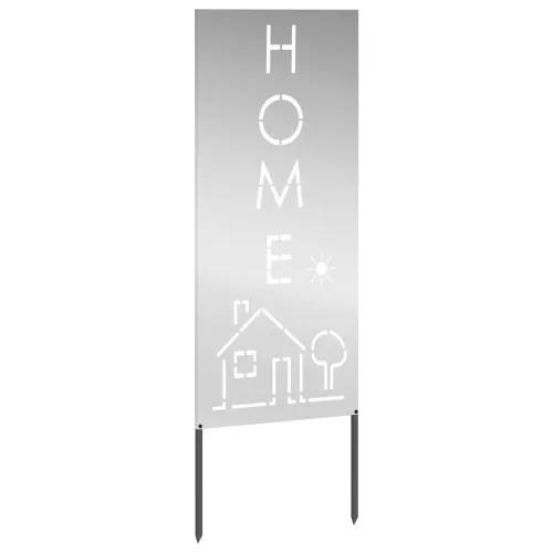 Privatnost u vrtu Rezbarija Srebrno 50 x 140 cm Pocinčani čelik - Pocinčani čelik Abeceda 50 x 140 cm Cijena
