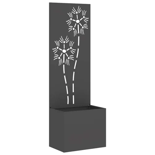 Privatnost u vrtu Crna 50 x 32 x 150 cm Hladno valjana čelična - Crna Suncokret 50 cm Cijena