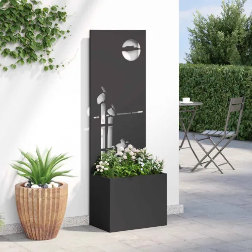Privatnost u vrtu Crna 50 x 32 x 150 cm Hladno valjana čelična - Crna Zalazak sunca 50 cm Cijena