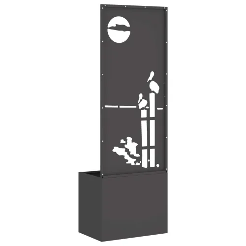 Privatnost u vrtu Crna 50 x 32 x 150 cm Hladno valjana čelična - Crna Zalazak sunca 50 cm Cijena