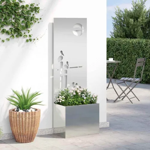 Privatnost u vrtu Srebrno 50 x 32 x 150 cm Pocinčani čelik - Pocinčani čelik Zalazak sunca 50 cm Cijena