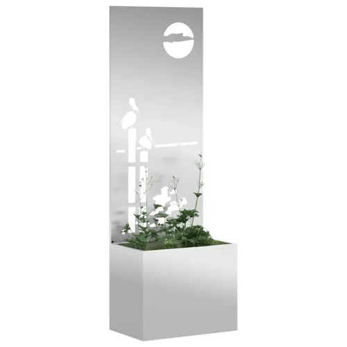 Privatnost u vrtu Srebrno 50 x 32 x 150 cm Pocinčani čelik - Pocinčani čelik Zalazak sunca 50 cm Cijena