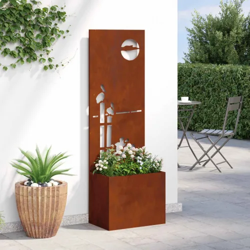 Privatnost u vrtu Rezbarija Rđa 50 x 32 x 150 cm Otporni čelik - Otporni čelik Zalazak sunca 50 cm Cijena