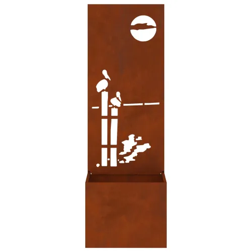 Privatnost u vrtu Rezbarija Rđa 50 x 32 x 150 cm Otporni čelik - Otporni čelik Zalazak sunca 50 cm Cijena
