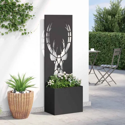 Privatnost u vrtu Crna 50 x 32 x 150 cm Hladno valjana čelična - Crna Sob 50 cm Cijena