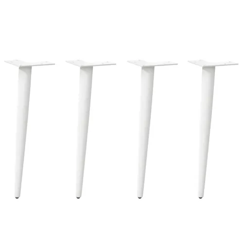 Noge za klub stolić konusnog oblika 4 kom bijele 42-43 cm čelik - Bijela 42-43 cm 1 1 Cijena