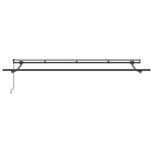 Povlačiva tenda Žuta 350 x 200 cm tkanina - Žuta i bijela (antracitni okvir) 3,5 x 2 m Ručna Cijena