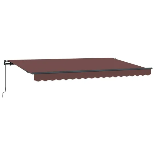 Povlačiva tenda Smeđa 400 x 200 cm tkanina - Smeđa (antracitni okvir) 4 x 2 m Ručna Cijena