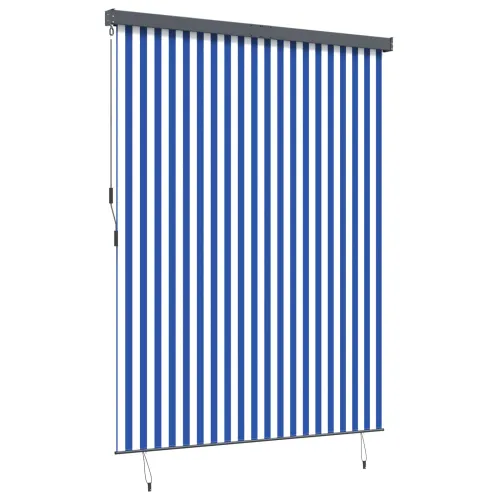 Rolo zavjesa Plava i bijela 200 x 250 cm Tkanina i aluminij - Plava i bijela 200 x 250 cm Cijena