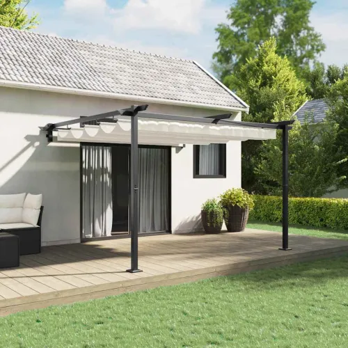 Gazebo 300 x 300 x 200 cm Krem Poliester - Krem 3 x 3 m Cijena