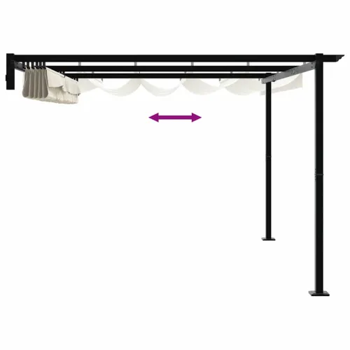 Gazebo 400 x 300 x 200 cm Krem Poliester - Krem 3 x 4 m Cijena