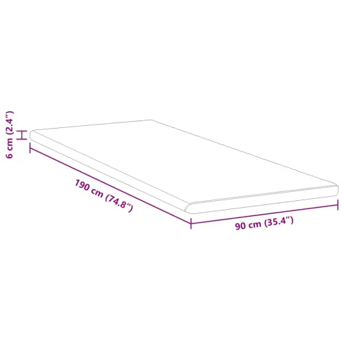 Nadmadrac Bijela i zelena 90 x 190 cm Jakard tkanina - 90 x 190 cm Pu pjena Cijena
