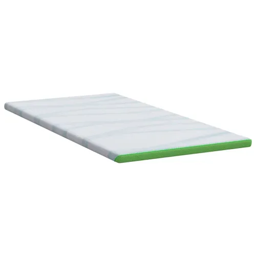 Nadmadrac Bijela i zelena 90 x 200 cm Jakard tkanina - 90 x 200 cm Pu pjena Cijena