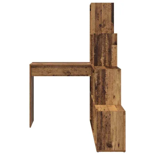 Kutni stol s policom Staro drvo 101,5 x 149,5 x 149,5 cm - Staro drvo Cijena