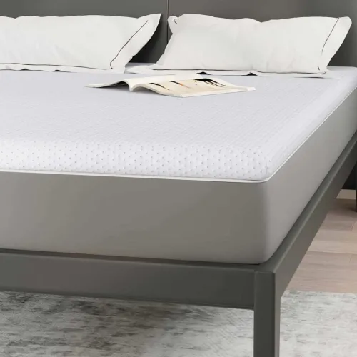 Nadmadrac Bijelo 160 x 200 cm Jakard tkanina - 160 x 200 cm Pu pjena Cijena
