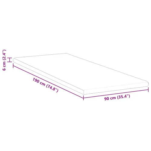 Nadmadrac Bijelo 90 x 190 cm Jakard tkanina - 90 x 190 cm Hladna pjena Cijena