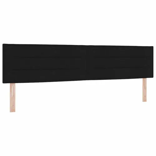 Box spring krevet s uzglavljem Crna 200 x 200 cm tkanina - Crna 200 x 200 cm Dizajn linija Cijena