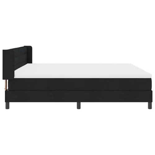 Box spring krevet s uzglavljem Crna 200 x 200 cm tkanina - Crna 200 x 200 cm Dizajn linija Cijena
