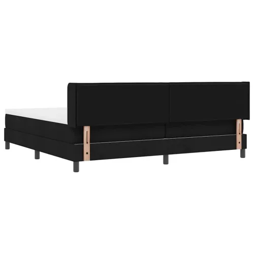 Box spring krevet s uzglavljem Crna 200 x 200 cm tkanina - Crna 200 x 200 cm Dizajn linija Cijena