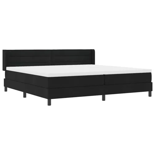 Box spring krevet s uzglavljem Crna 200 x 200 cm tkanina - Crna 200 x 200 cm Dizajn linija Cijena