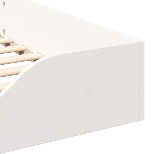 Okvir za krevet Bijelo 80 x 220 cm Čvrsto borovo drvo - Bijelo 80 x 220 cm Cijena