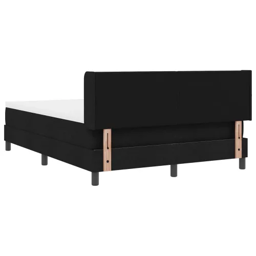 Box spring krevet s uzglavljem Crna 190 x 140 cm tkanina - Crna 140 x 190 cm Prošiveno gumbima Cijena