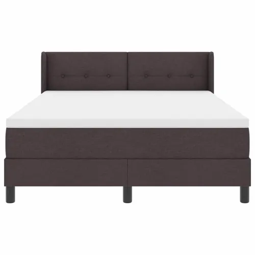 Box spring krevet Tamno smeđa 200 x 140 cm tkanina - Tamno smeđa 140 x 200 cm Prošiveno gumbima Cijena