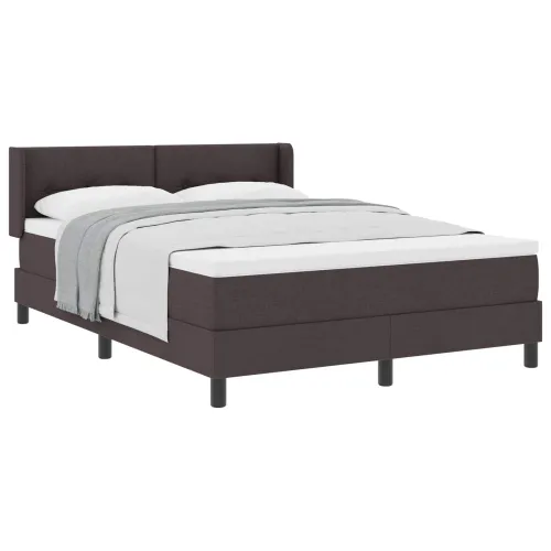 Box spring krevet Tamno smeđa 200 x 160 cm tkanina - Tamno smeđa 160 x 200 cm Prošiveno gumbima Cijena